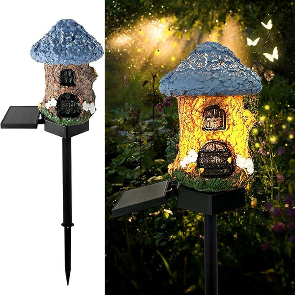 Mushroom Solar Lights Outdoor, Waterproof Fairy Houses Light Mushroom Garden Decor Decorative Solar Powered Garden | Lumora