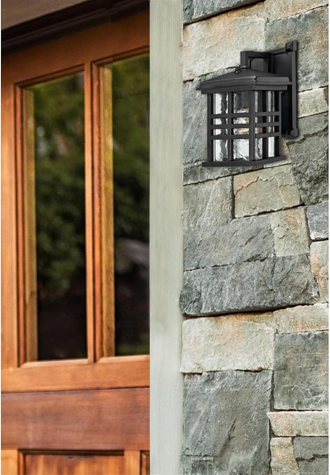 Westinghouse 6204500 Caliste 1 Light Outdoor Wall Lantern with Dusk to Dawn Sensor, Textured Black | Lumora