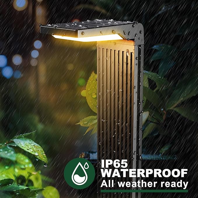 4Pcs L Pathway Lights & 8Pcs Solar Pathway Lights & 8PCS Stake