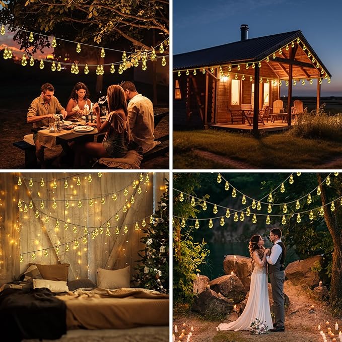 Outdoor Solar String Lights Multicolor&Warm White