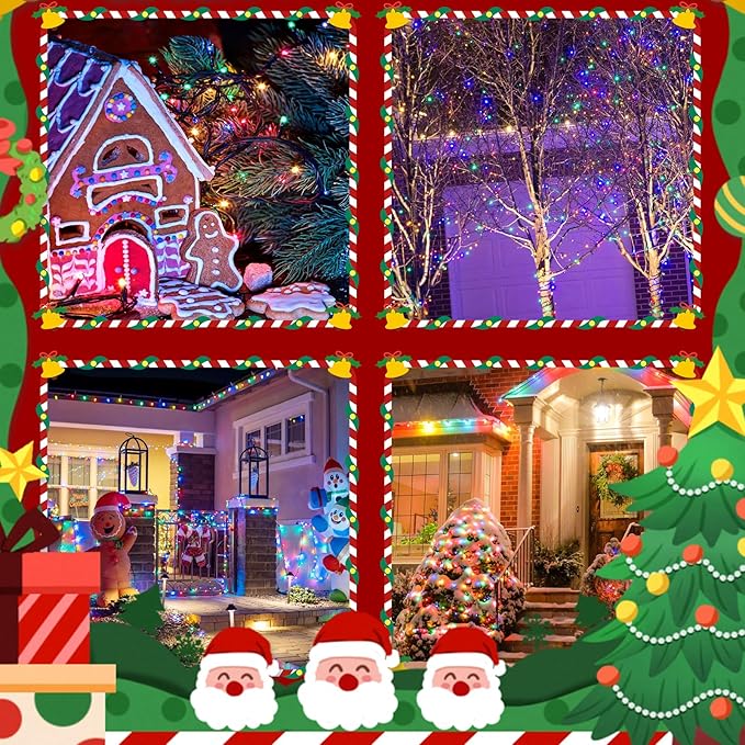 2026 New Voice Control 88ft 240LED Smart Christmas String Lights Outdoor/Indoor | String Lights with Remote, 12Modes, 7Voice Commands & Timers, Christmas Twinkle Light for Xmas Tree Decor (Multicolor)