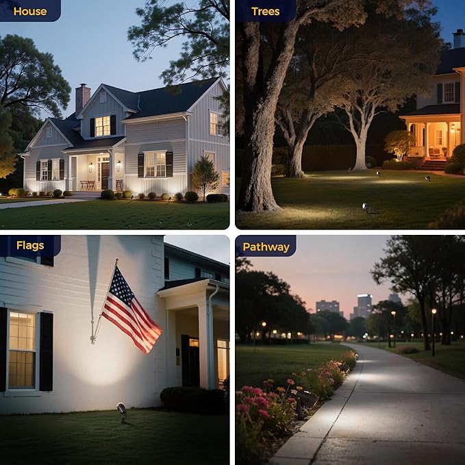L LOHAS LED 5W Dusk to Dawn Outdoor Lighting, Auto On/Off 6000K Landscape Outdoor Spotlight, IP66 Waterproof Plug | Lumora
