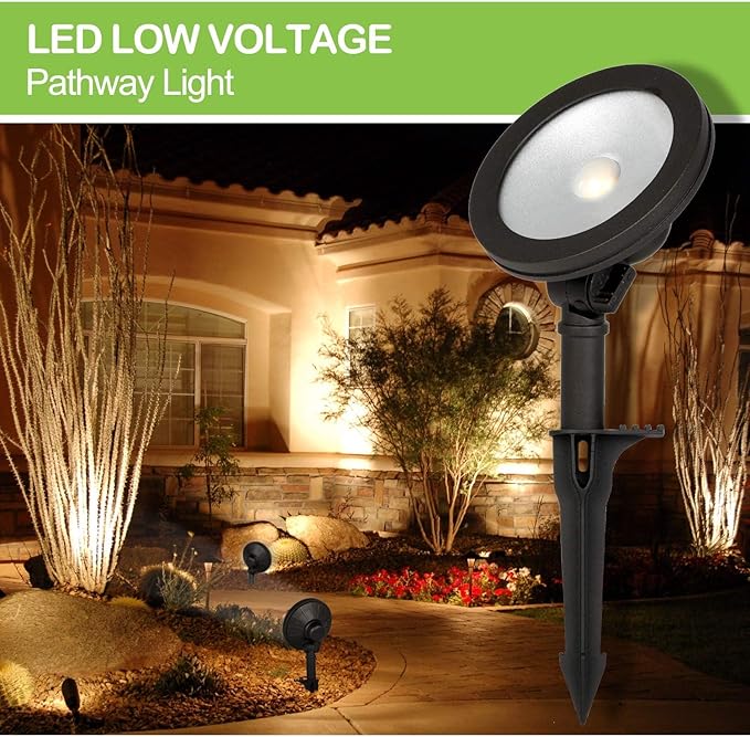 hykolity Low Voltage LED Landscape Wall Wash Light, 7.4W 430LM 12V-24V Wired Outdoor LED Spotlight, 50 Watt | Lumora
