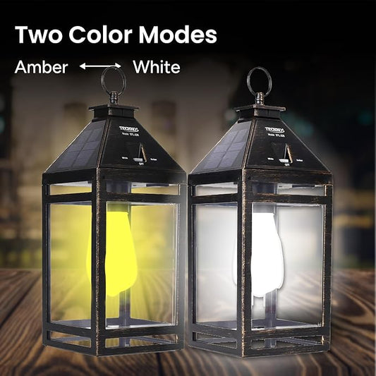 TECHKO STL-228 STL-228-1 Outdoor Solar Lantern, Edison Bulb