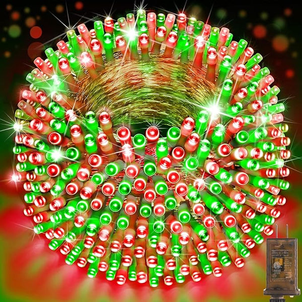 SAUIRS 403FT 1000 LED Christmas Lights Outdoor String Lights with 8 Modes Timer Waterproof Fairy Light Plug in for | Lumora