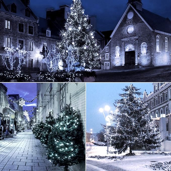 70 Counts Cool White LED Christmas Lights Outdoor– 35.5ft White Christmas Lights Outdoor Commercial Grade | Lumora