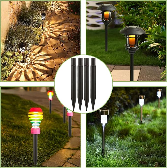 30 Pcs 8.2 Inch Solar Light Stakes Replacement, Ground Spikes for Solar Lights, Plastic Lights Replacement Stakes | Lumora