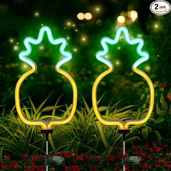 SunKite Pineapple Solar Garden Lights - Decorative Stake Lights for Outdoor, Yard, Lawn, Pathway, Patio, Backyard | Lumora