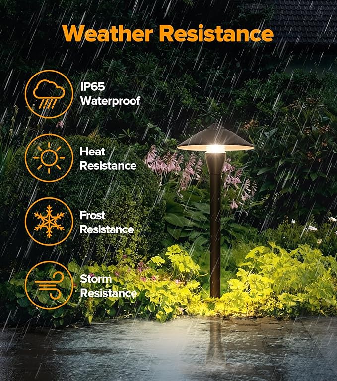LUTEC 12V Low Voltage Pathway Lights, Die-cast Aluminum Pathway Lights with Connectors,IP65 Waterproof Outdoor | Lumora