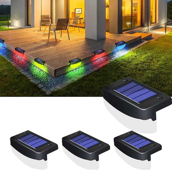 RGB Color Changing Solar Pool Side Lights, Outdoor Solar Deck Lights, Solar Step Lights IP65 Waterproof for Outdoor | Lumora