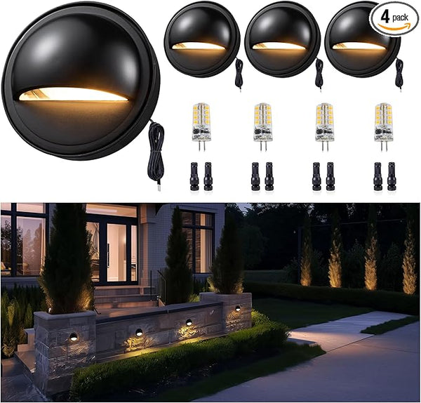 Gardenreet Low Voltage LED Deck Lights - Solid Brass Landscape Step Lights, Outdoor 12V Hardwired IP65 Waterproof | Lumora