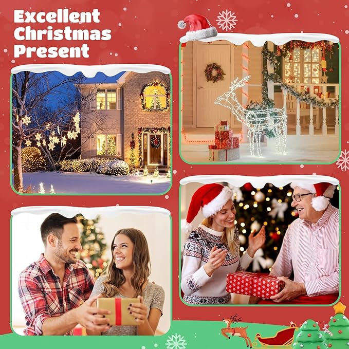 Christmas Yard Decor, 4 Pcs Snowman Solar Lights, Outdoor Garden Pathway Lights, Waterproof Led Christmas Decorations