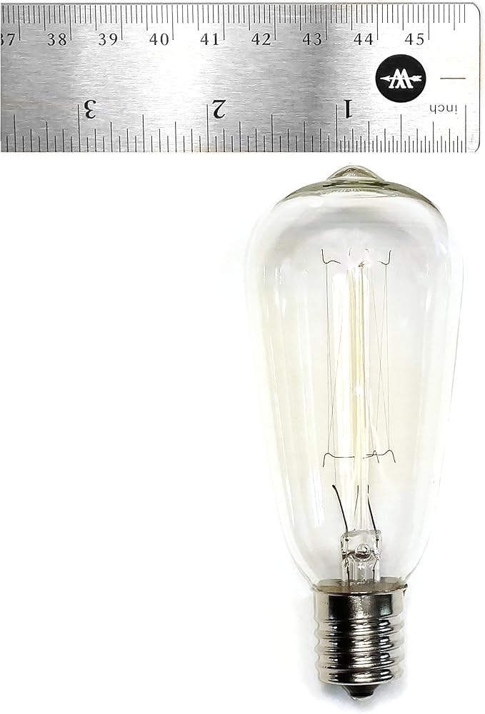 Hometown Evolution, Inc. Edison Bulb Outdoor String Lights with Hand-Threaded Filament (ST40 Lantern Edison - Black Wire, 50 ft)