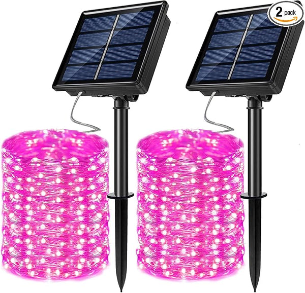 2 Pack Solar Powered Fairy String Lights Outdoor Waterproof 8 Modes Twinkle Christmas Decorations Lights, Each | Lumora