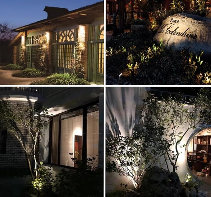 LED Landscape Spotlights, 5W 12V-24V DC, Anti-Glare Garden Lights, IP67 Waterproof Outdoor Decorative Lamps,Warm | Lumora