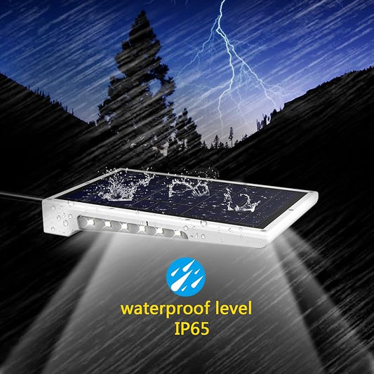 CREATIVE DESIGN 46 LED Solar Lights Outdoor with Mounting Pole, 4 Modes Solar Gutter Light Motion Sensor Light Wall Light for Patio, Barn,Porch,Garage,Stairs, Pack of 2