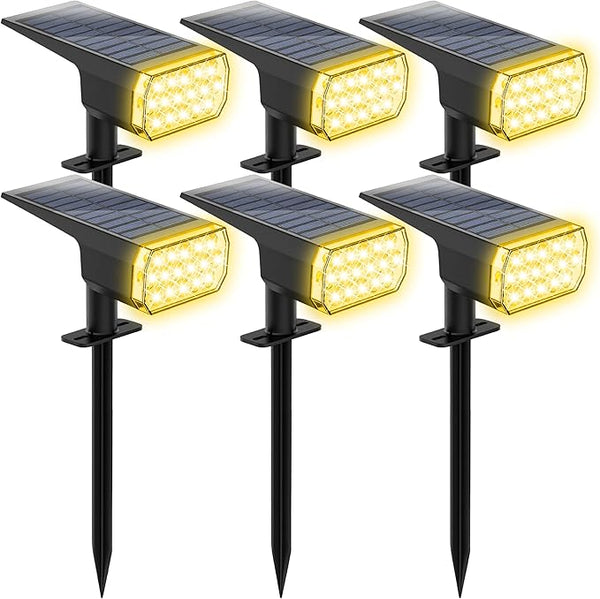 Solar Lights Outdoor Waterproof, 3 Lighting Modes Solar Spot Lights Outdoor, LED Solar Spotlights, Ultra Bright | Lumora