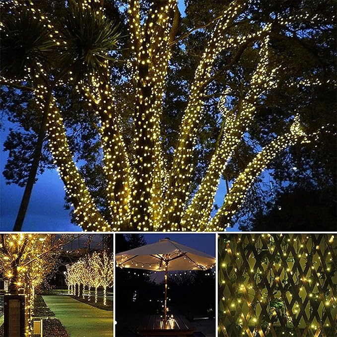 Solar String Lights Outdoor Lights LED Waterproof Star String Lights 8 Functions Holiday Decoration Lights Garden Lantern Outdoor Courtyard