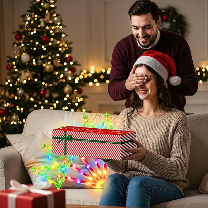 12 Pack Christmas Solar Pathway Lights Outdoor Decorations, 10 Modes Christmas Tree Candy Stake Lights with 156 | Lumora