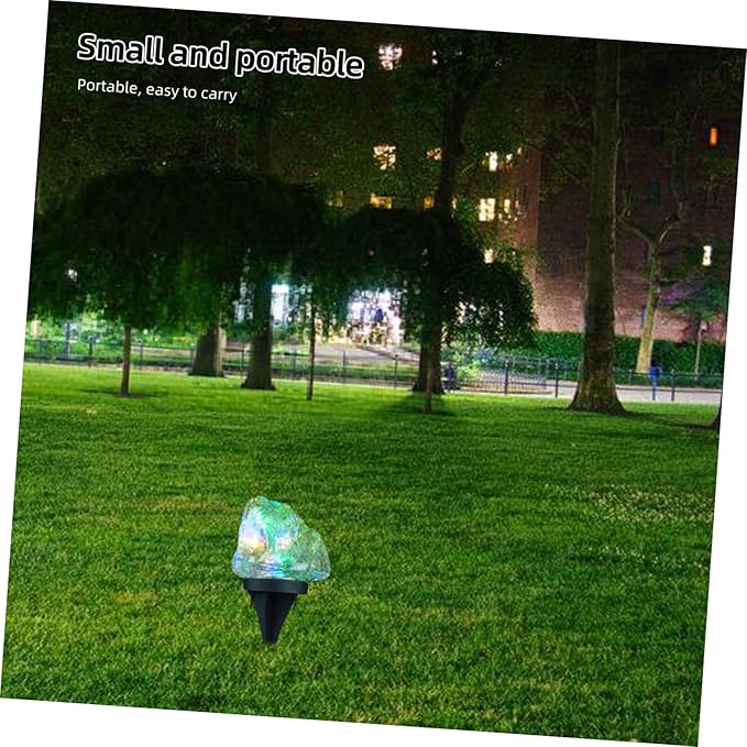 Yardwe LED Solar Garden Lights Decorative Pebble Shape Pathway Lights for Outdoor Walkways Automatic Sensor for Energy Saving for Lawn and Landscape Decor