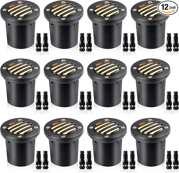 SUNVIE 12W Low Voltage Landscape Lighting with Connectors 1200LM Ultra Bright Well Lights Landscape LED In Ground | Lumora