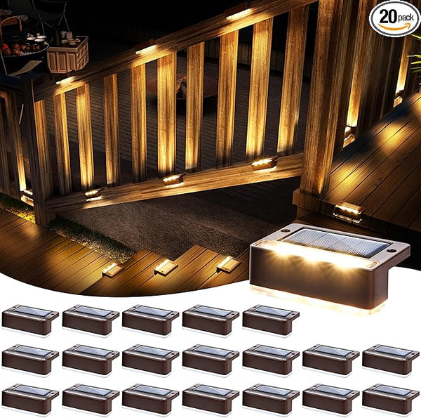 SOLPEX Solar Fence Lights, Solar Deck Lights Outdoor Waterproof for Step, Stair, Balcony,Front Porch,Garden | Lumora