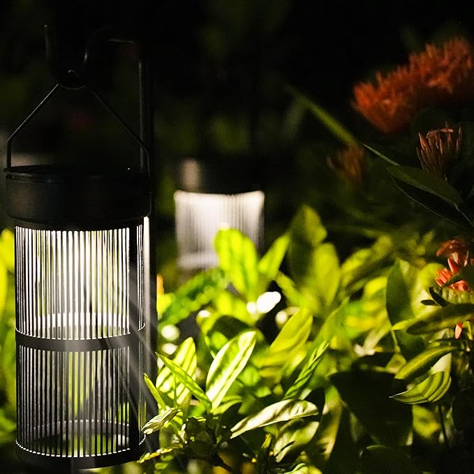 2 Pack Solar Lantern Lights, Decoration Ambient Lamp Solar Powered for Garden,Yard - Outdoor Lighting Accessory | Lumora