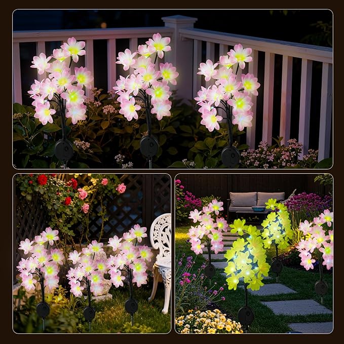 . (4-Pack Yellow Camelia) - Outdoor Path Light | Lumora