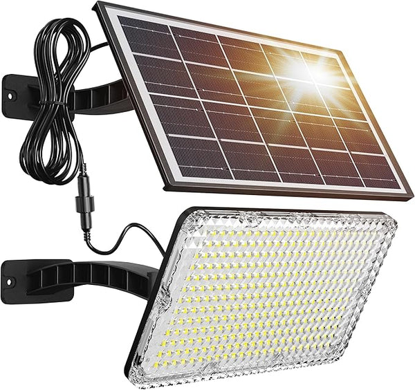 JACKYLED 1000 Lumens 299 LED Solar Lights Outdoor Bright Solar Dusk to Dawn Light with 4000mAh Battery, IP65 | Lumora