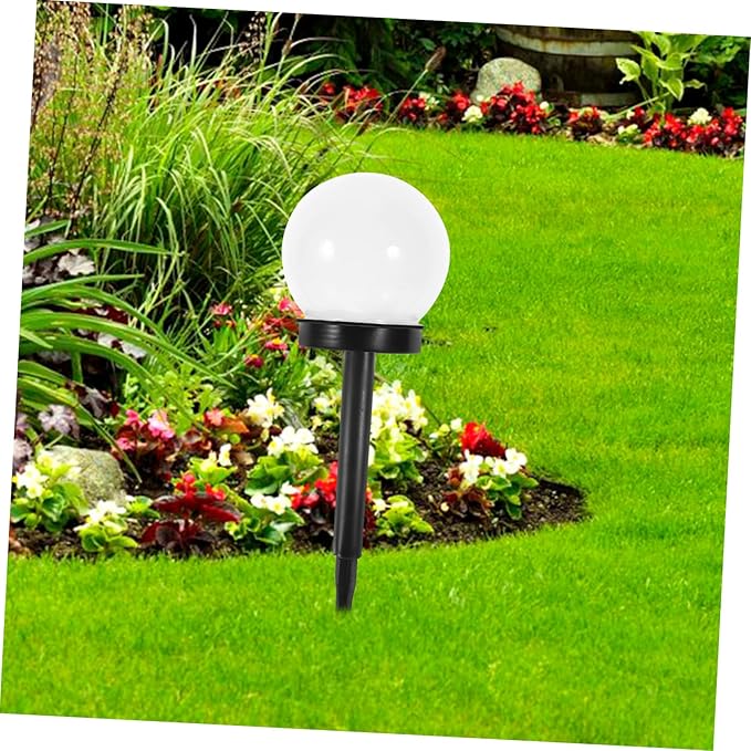6pcs Solar Lawn Globe Lights Outdoor Garden Courtyard Lighting Tool Warm Solar Pathway Lights for Walkway Decor