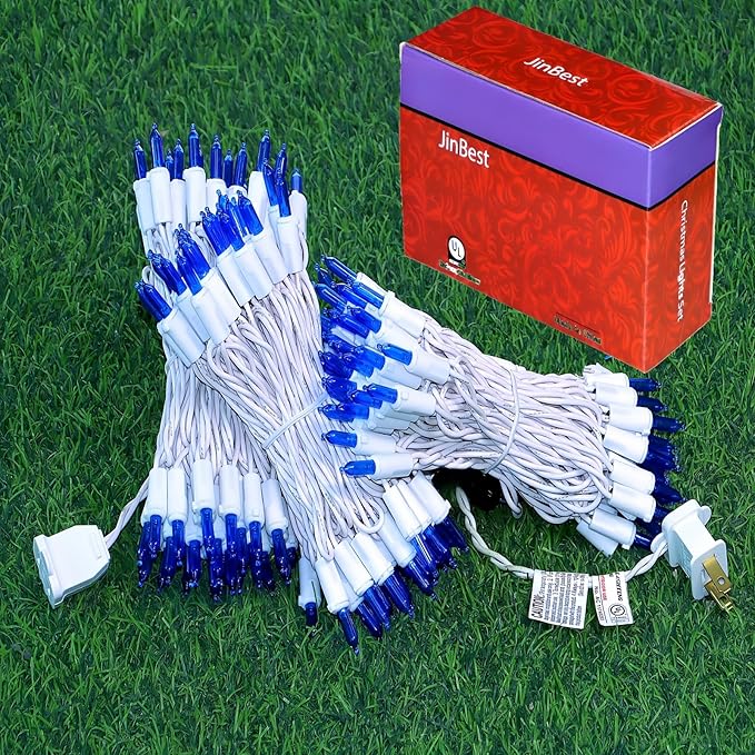 150 LED Blue Christmas Lights, UL Listed and Commercial Grade White Wire String Lights 50 FT, for Indoor and | Lumora