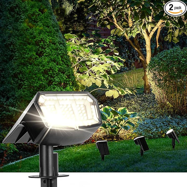 Solar Spot Lights Outdoor 63 LED 3 Lighting,Waterproof IP65 Modes Spotlights for Outside House Yard Garden | Lumora
