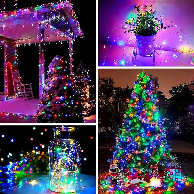 72ft 200LED Solar String Lights Outdoor with 8 Modes & Waterproof - Warm White Solar Fairy Lights for Garden | Lumora