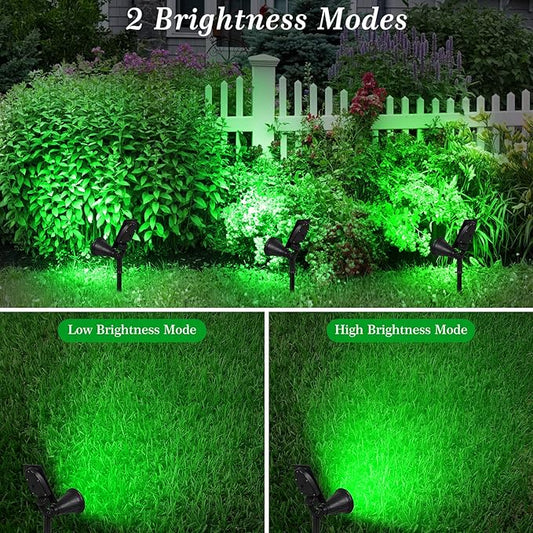 T-SUN Solar Spotlight LED Outdoor Wall Light, IP65 Waterproof, Auto-on at Night/Auto-Off by Day, 180°Angle Adjustable for Tree, Patio, Yard, Garden, Driveway, Stairs, Pool Area (Green)