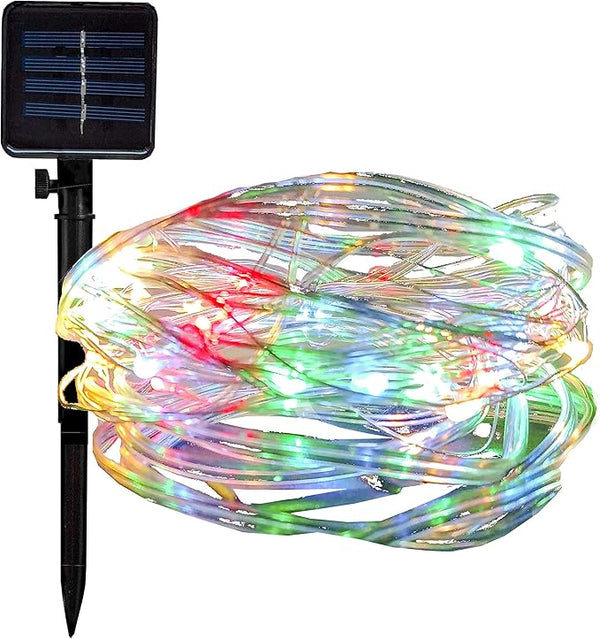 Hometown Evolution, Inc. Solar Powered Micro LED String Lights - 100 LED, 33 Feet - Multi Colored, 8 Modes, Outdoor | Lumora