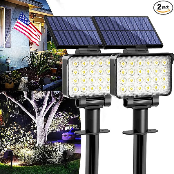 Solar Spot Lights Outdoor Waterproof for Flag, Tree, House, Garden, Yard, 3 Brightness Modes Solar Powered | Lumora