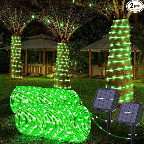 Solar Rope Lights, 2 Packs Total 132ft 400LEDSolar String Lights, 8 Modes Waterproof Solar Powered Outdoor Light | Lumora