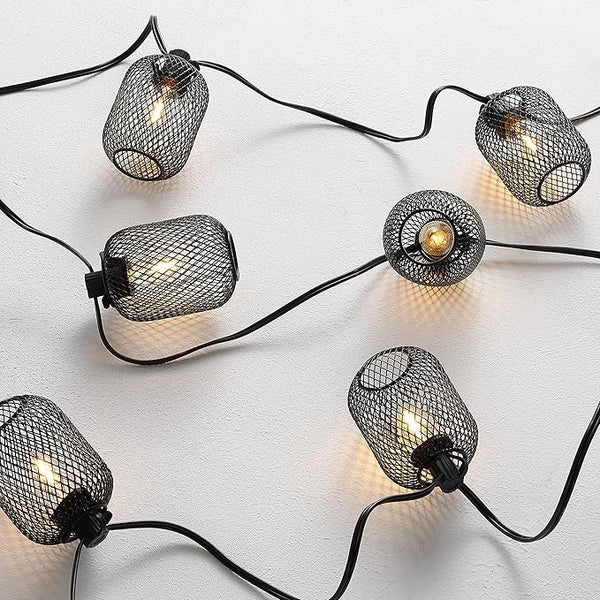 SAFAVIEH Lighting Collection Jepsen Black 10-Foot LED Outdoor String Lights | Lumora