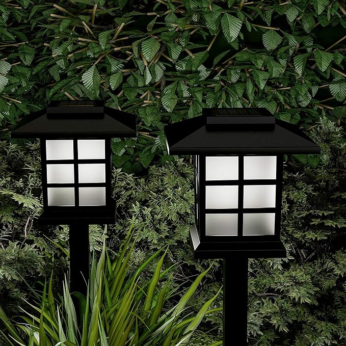 Misc Solar Pathway Coach Lights 15" Set of 6 Black