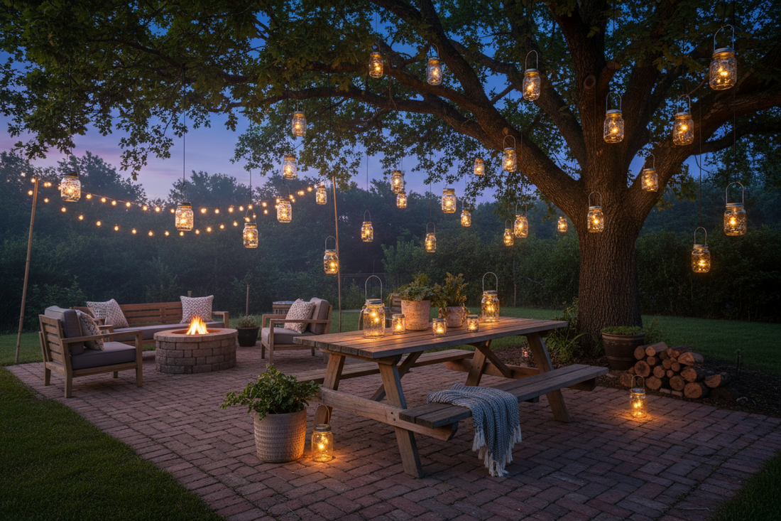 Enchant Your Backyard Evenings with DIY Solar Jar Lanterns for a Magical Firefly Charm