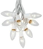 Novelty Lights Clear Hanging Incandescent Christmas String Lights - Retro Traditional C9 Indoor/Outdoor Light Set | Lumora
