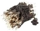 Novelty Lights 22 Feet 100 Bulbs Traditional Incandescent Mini Lights, Clear on Brown Wire with 2.5" Spacing | Lumora