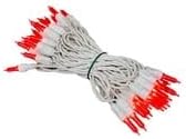 Novelty Lights Vintage Style T5 Red LED Christmas Lights, 11.5 Feet White Wire String of 35 Mini Bulbs, UL Listed Indoor/Outdoor Tree Lighting