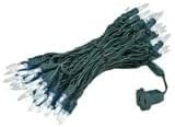 Novelty Lights Vintage Style T5 Pure White LED Christmas Lights, 35 Feet Green Wire String of 70 Mini Bulbs, UL Listed Indoor/Outdoor Tree Lighting