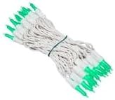Novelty Lights Vintage Style T5 Green LED Christmas Lights, 11.5 Feet White Wire String of 35 Mini Bulbs, UL Listed Indoor/Outdoor Tree Lighting