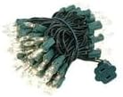 Novelty Lights 22 Feet 100 Bulbs Traditional Incandescent Mini Lights, Clear on Green Wire with 2.5" Spacing | Lumora