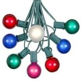 100 Foot G40 Outdoor Patio String Lights with 125 Multi Globe Bulbs – Indoor Outdoor String Lights – Market Bistro | Lumora