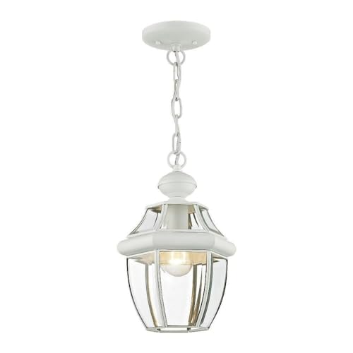 Livex Lighting 2152-03 Monterey 1-Light Outdoor Hanging Lantern, White