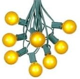 100 Foot G40 Outdoor Patio String Lights with 125 Yellow Globe Bulbs – Indoor Outdoor String Lights – Market Bistro | Lumora