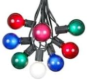 100 Foot G50 Outdoor Patio String Lights with 125 Multi Globe Bulbs – Indoor Outdoor String Lights – Market Bistro | Lumora